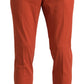 BENCIVENGA Orange Straight Fit Men Formal Trousers Pants