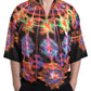 Dolce & Gabbana Multicolor Luminarie Print Men Cotton Shirt