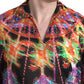 Dolce & Gabbana Multicolor Luminarie Print Men Cotton Shirt