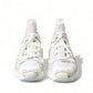 Dolce & Gabbana White Beige Sorrento Socks Sneakers Shoes