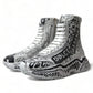 Dolce & Gabbana Daymaster Graffiti Print Mid Top Sneakers