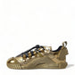 Dolce & Gabbana Metallic Gold NS1 Low Top Sneakers Shoes