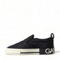 Dolce & Gabbana Black Quilted Slip On Low Top Sneakers Shoes