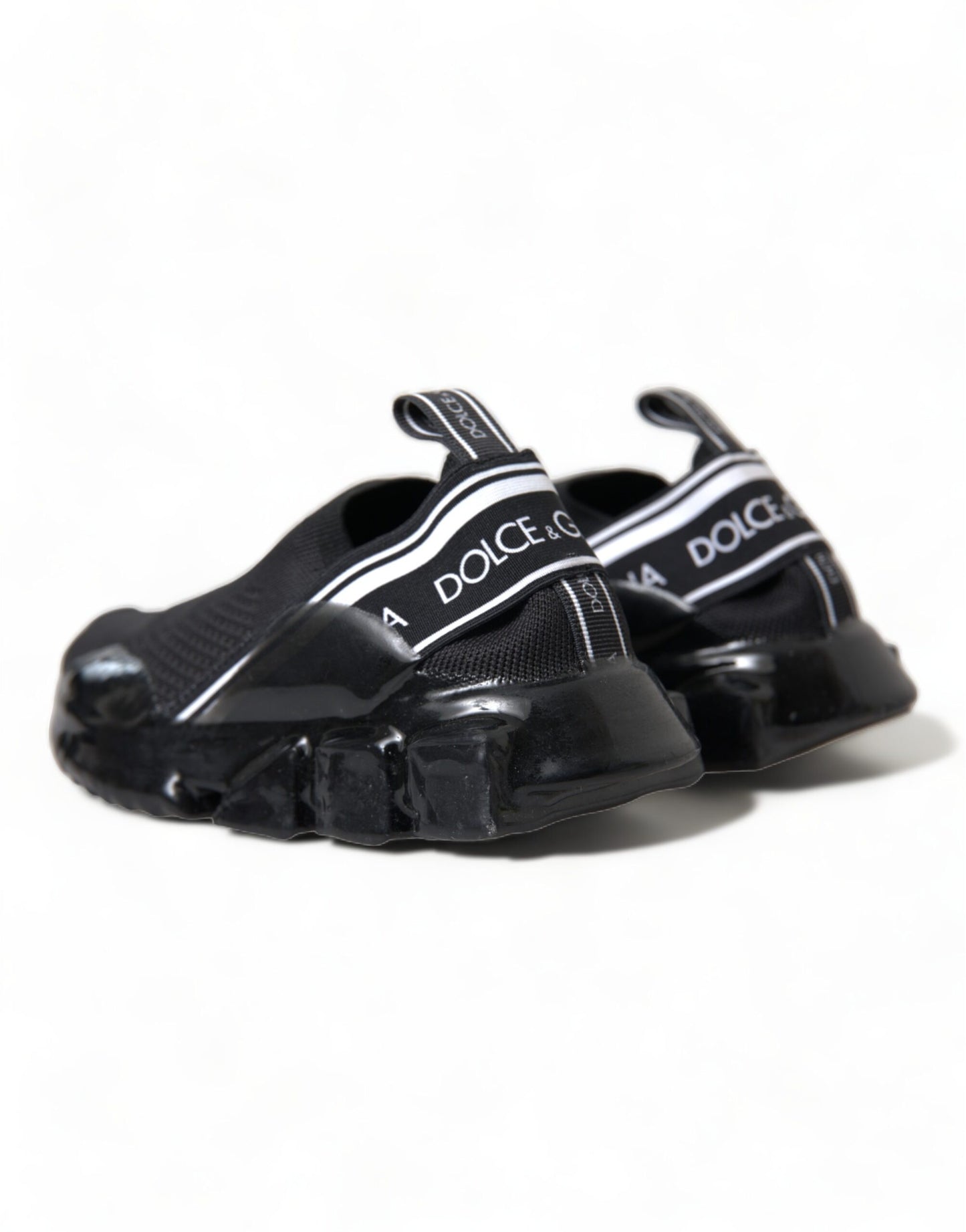 Dolce & Gabbana Black Sorrento Slip On Low Top Sneakers Shoes