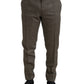 Dolce & Gabbana Brown Wool Dress Skinny Men Trouser Pants