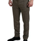 Dolce & Gabbana Brown Wool Dress Skinny Men Trouser Pants