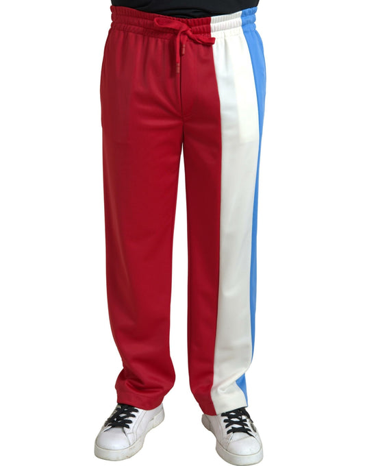 Dolce & Gabbana Red White Blue Multicolor Sweatpants