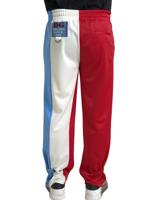 Dolce & Gabbana Red White Blue Multicolor Sweatpants