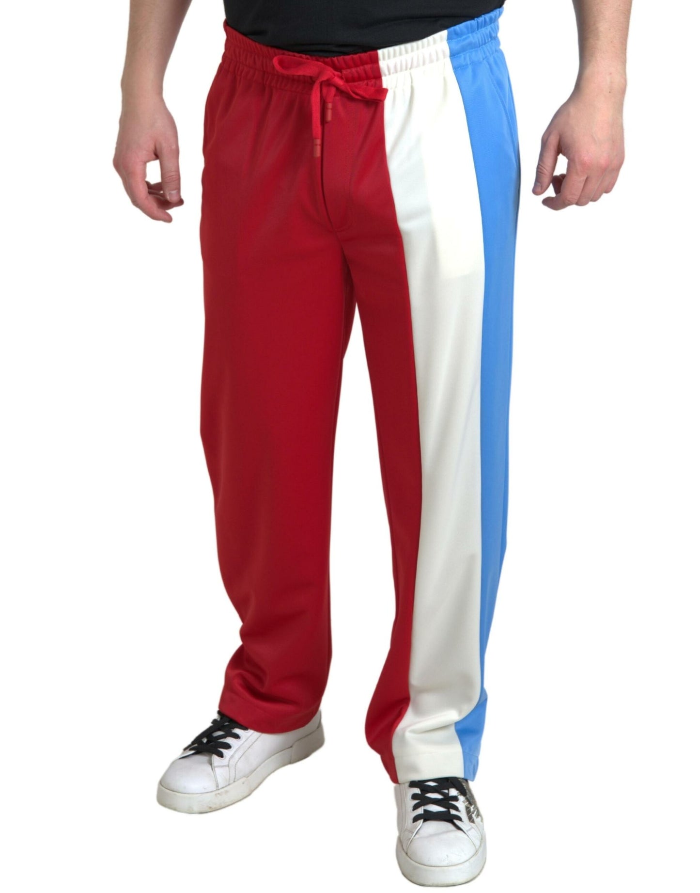 Dolce & Gabbana Red White Blue Multicolor Sweatpants