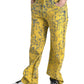 Dolce & Gabbana Yellow Cotton Tie Dye Straight Denim Jeans