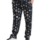 Dolce & Gabbana Black Religious Print Joggers Silk Men Pants