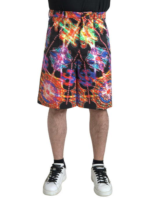 Dolce & Gabbana Multicolor Printed Cotton Men Bermuda Shorts