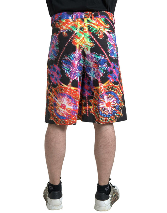 Dolce & Gabbana Multicolor Printed Cotton Men Bermuda Shorts