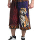 Dolce & Gabbana Multicolor Tiger Print Men Bermuda Shorts