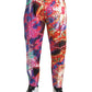 Dolce & Gabbana Multicolor Printed Linen Men Trouser Pants