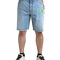 Dolce & Gabbana Light Blue Cotton Men Bermuda Denim Shorts