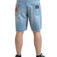 Dolce & Gabbana Light Blue Cotton Men Bermuda Denim Shorts