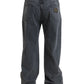 Dolce & Gabbana Dark Gray Cotton Straight Fit Men Denim Jeans