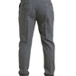 Dolce & Gabbana Gray Wool Chino Skinny Men Dress Trouser Pants