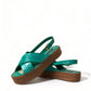 Dolce & Gabbana Elegant Green Espadrille Platform Sandals