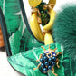 Dolce & Gabbana Green Banana Leaf Embellished T-Strap Sandals Shoes