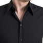 Dolce & Gabbana Black Cotton Men Long Sleeves MARTINI Shirt