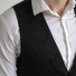 Dolce & Gabbana Black Waistcoat Formal Vest