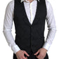 Dolce & Gabbana Black Waistcoat Formal Vest