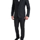 Dolce & Gabbana Black 3 Piece Single Breasted MARTINI Suit