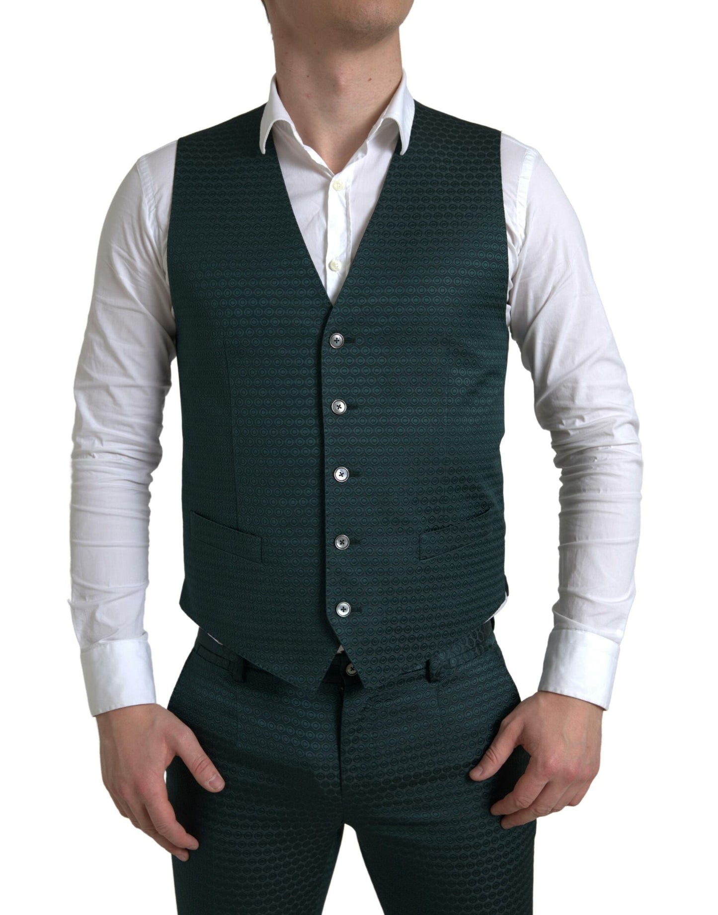 Dolce & Gabbana Green 3 Piece Single Breasted MARTINI Suit