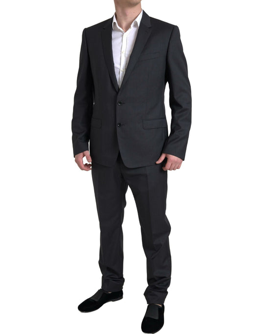 Dolce & Gabbana Black 2 Piece Single Breasted MARTINI Suit