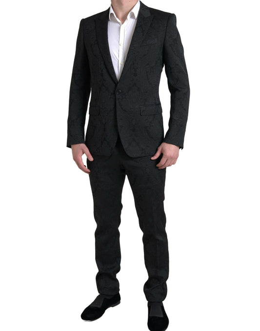 Dolce & Gabbana Black 2 Piece Single Breasted MARTINI Suit