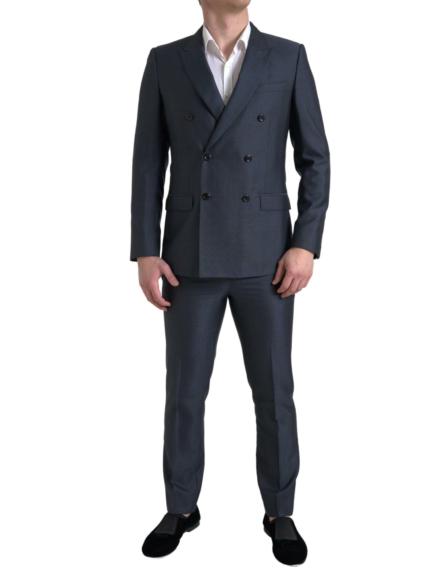 Dolce & Gabbana Blue 2 Piece Double Breasted MARTINI Suit