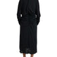 Dolce & Gabbana Black Wool Wrap Sheath Dress