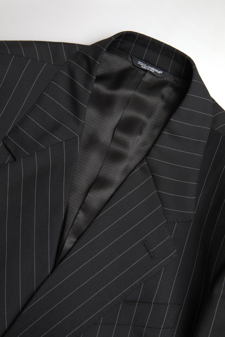 Dolce & Gabbana Black Stripe Single Breasted SICILIA Blazer