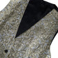 Dolce & Gabbana Floral Jacquard Waistcoat Formal Gold Vest