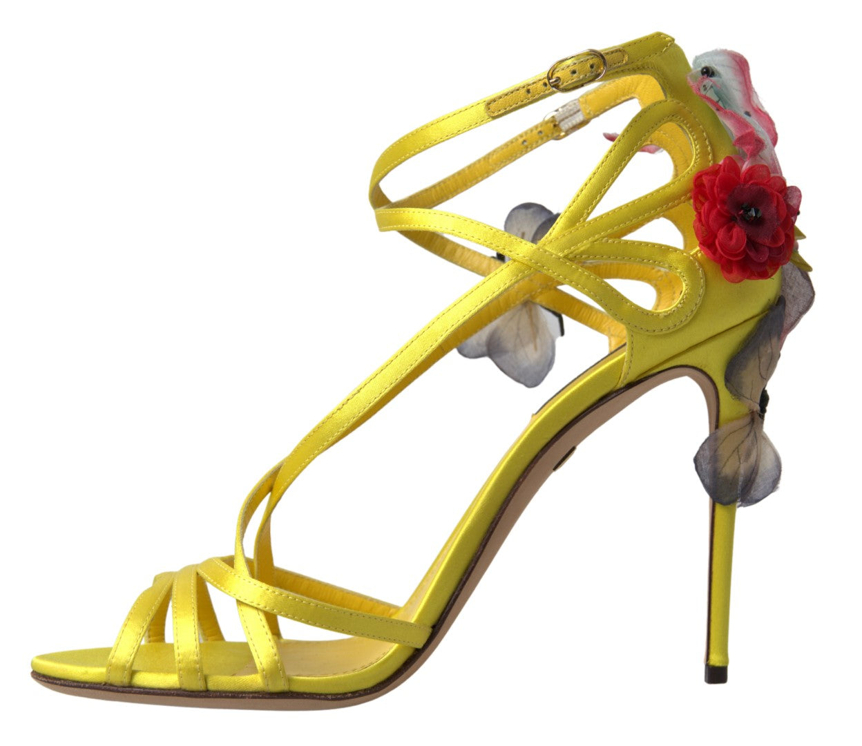 Dolce & Gabbana Yellow Keira Butterfly Appliqués Sandals