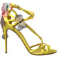 Dolce & Gabbana Yellow Keira Butterfly Appliqués Sandals