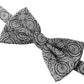 Dolce & Gabbana Black White Pattern Adjustable Neck Papillon Bow Tie