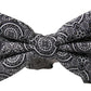 Dolce & Gabbana Black White Pattern Adjustable Neck Papillon Bow Tie