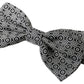 Dolce & Gabbana Black White Pattern Adjustable Neck Papillon Bow Tie