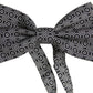 Dolce & Gabbana Black White Pattern Adjustable Neck Papillon Bow Tie