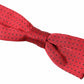 Dolce & Gabbana Red Silk Polka Dot Adjustable Neck Men Bow Tie