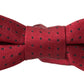 Dolce & Gabbana Red Silk Polka Dot Adjustable Neck Men Bow Tie