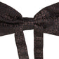 Dolce & Gabbana Brown Floral Jacquard Adjustable Neck Papillon Bow Tie