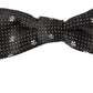 Dolce & Gabbana Black Patterned Silk Adjustable Men Neck Papillon Bow Tie