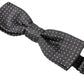 Dolce & Gabbana Black Polka Dot Silk Adjustable Men Neck Papillon Bow Tie