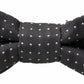 Dolce & Gabbana Black Polka Dot Silk Adjustable Men Neck Papillon Bow Tie