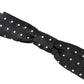 Dolce & Gabbana Black Polka Dot Silk Adjustable Men Neck Papillon Bow Tie