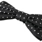 Dolce & Gabbana Black Polka Dot Silk Adjustable Men Neck Papillon Bow Tie